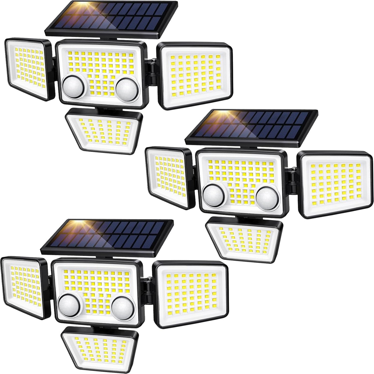 đSISTA DAGENS REA â 50 % RABATTđ„Solcellsbelysning för utomhusbruk â 3000 lm, 188 LED-lampor med rörelsesensor