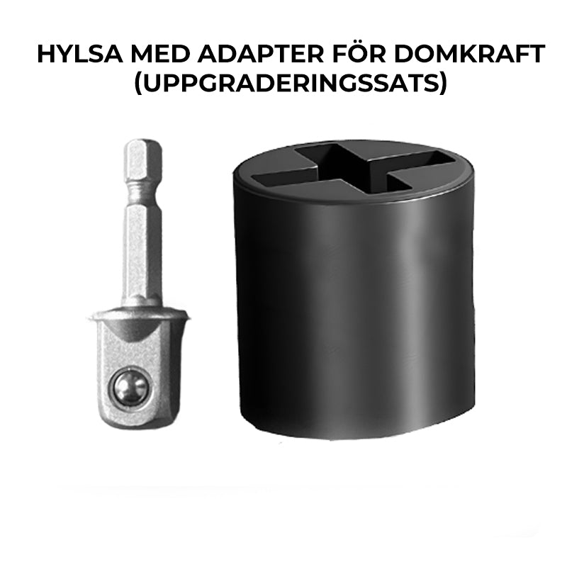 đUniversell hylsa med adapter för domkraft
