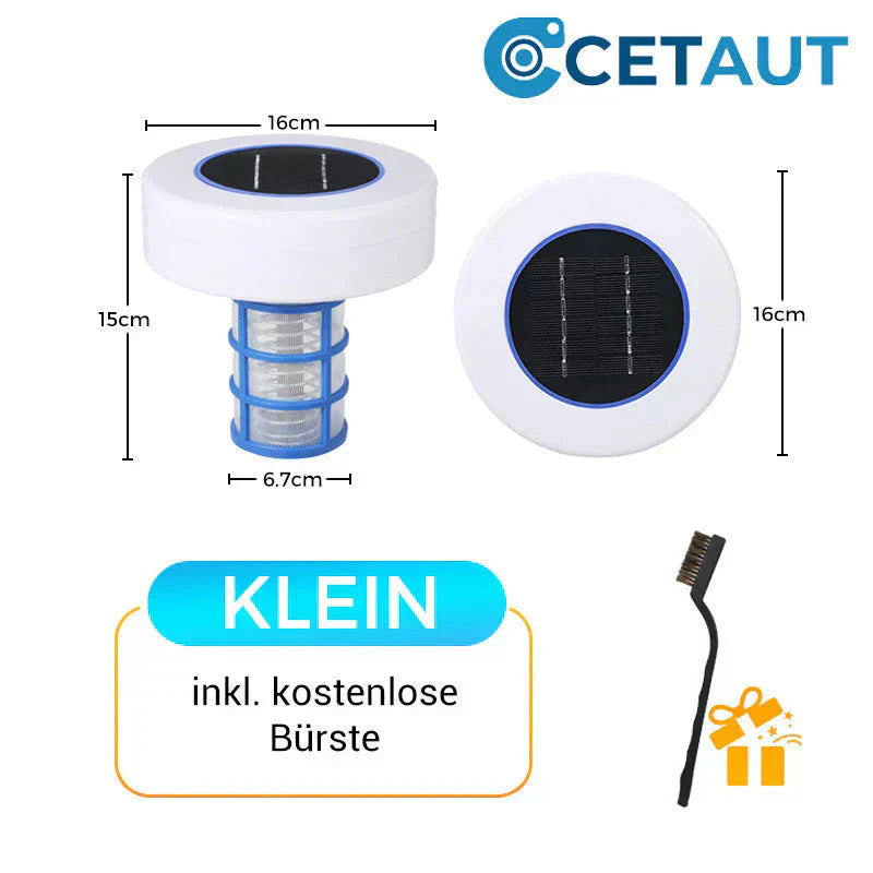 Kristallklar pool - utan kemikalier, med solenergiđSOLJONISERARE FĂR KRISTALLKLART VATTEN I POOLEN