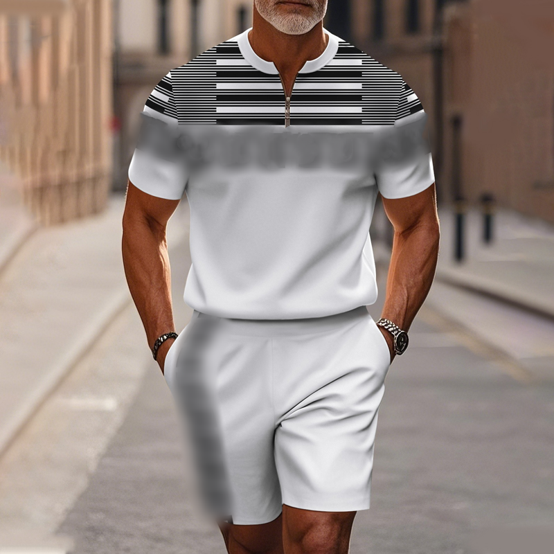đ„60% RABATTđ„Herrset med skjorta och shorts med dragkedja