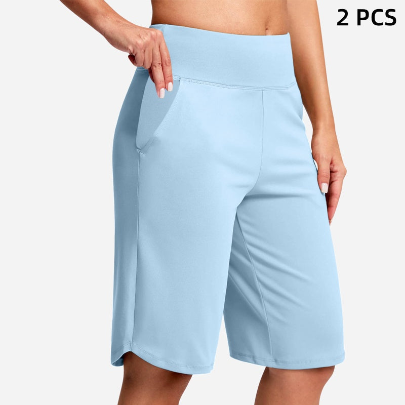 đââïž 50% RABATT NU! Damernas högmidjade yogashorts med fickor â mjuka, flexibla & praktiska â perfekta för yoga, löpning & vardag đ§ââïžâš