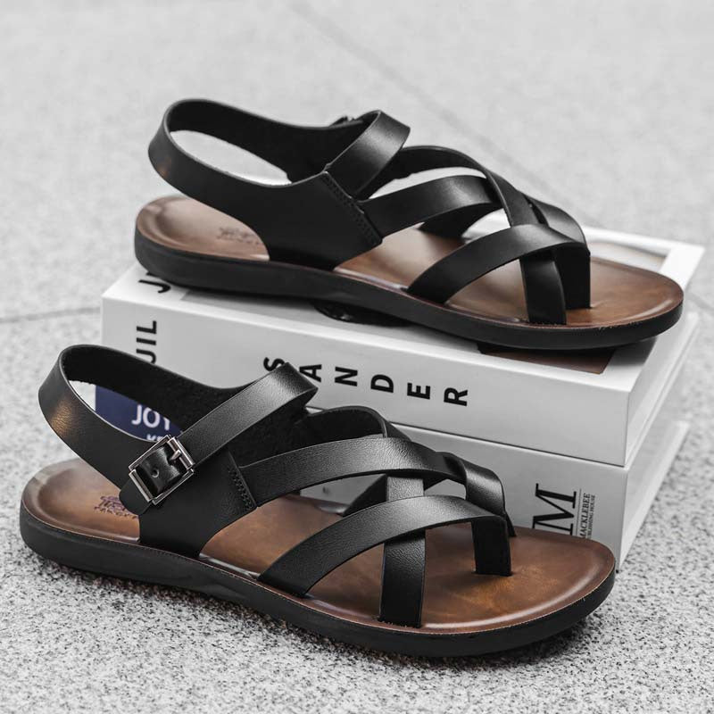 đ„Herr Romerska Sandaler Sommar Casual Mjuk Sula Strandskor