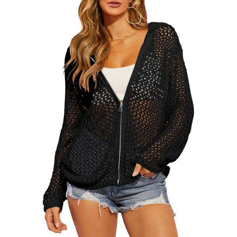 đ§„ 50% RABATT NU! đž LĂ€ttviktig HĂ„lmönstrad LĂ„ngĂ€rmad Tröja â Andningsbar & Stilren â Perfekt för VĂ„r & Sommar â Dragkedja & Lös Passform âïž