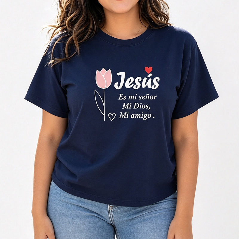 đ BEGRĂNSAD TID: 50 % RABATT! đ T-shirt med âFaith Letterâ-tryck â Mjuk inspiration till vardagen âš