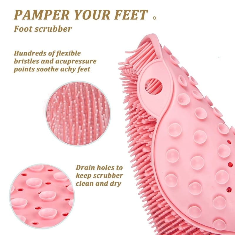 🚿 50 % RABATT NU! 🦶 Shower fot- och ryggskrubber massagedyna – 500 mjuka borst, sugpropp & multifunktionell – perfekt för helkroppsmassage 💆‍♀️