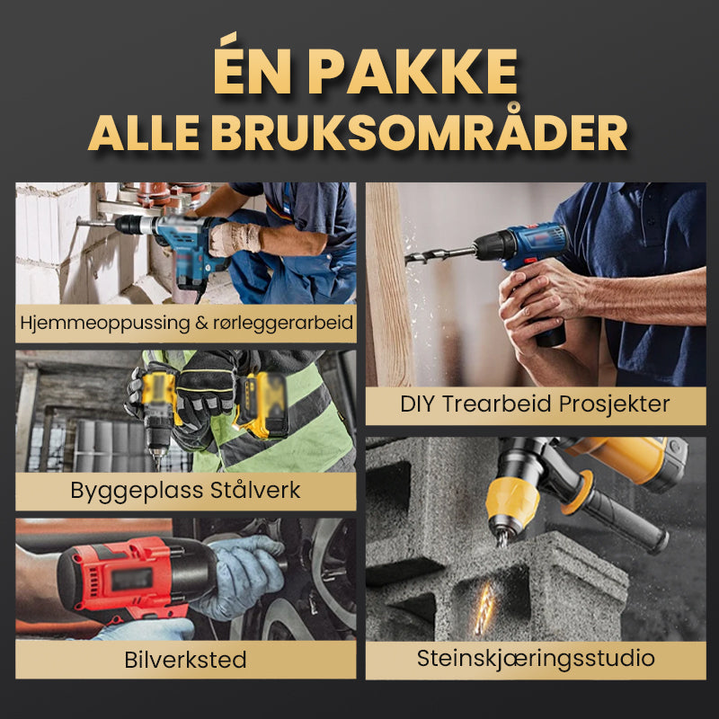 Högstyrka 4-flöjts Sågad Excentrisk Borrsats