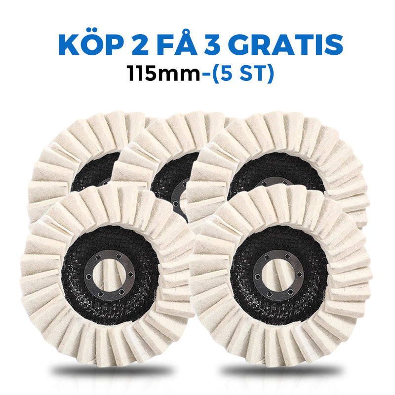 🔥Köp 1 få 1 gratis🔥Polerskiva med flik av ullfilt