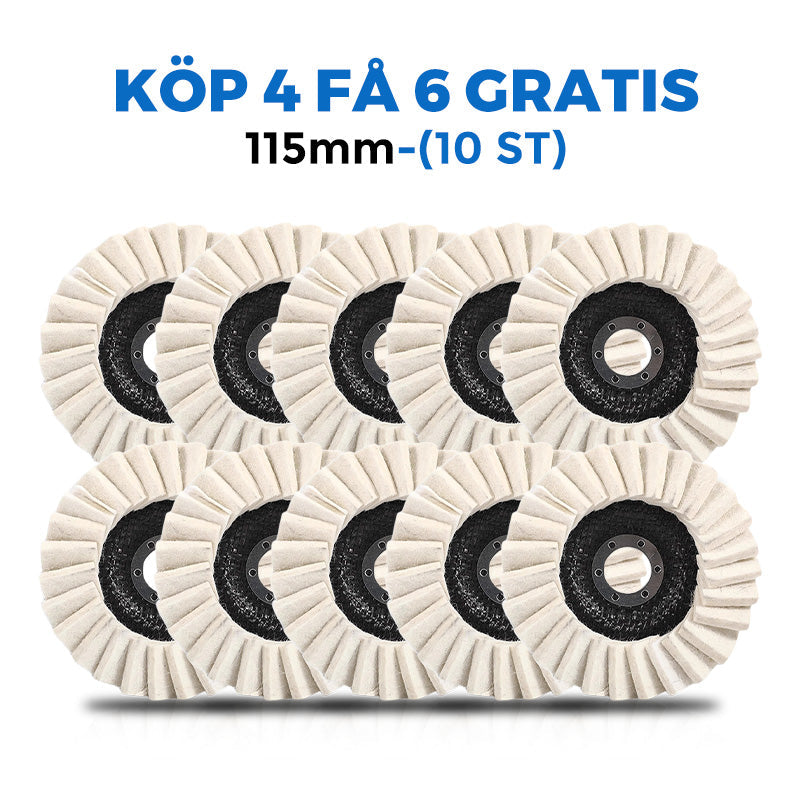 🔥Köp 1 få 1 gratis🔥Polerskiva med flik av ullfilt