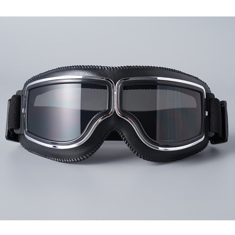 🏍️🕶️ 50% RABATT! | Vintage Motorcykelglasögon – 2 Linser & Stötsäkra!