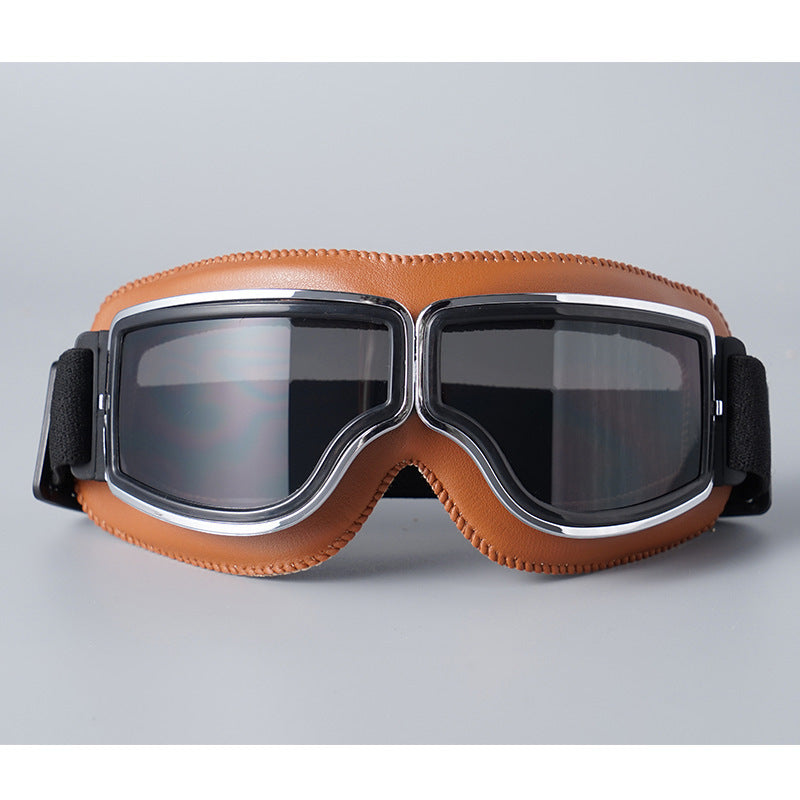 🏍️🕶️ 50% RABATT! | Vintage Motorcykelglasögon – 2 Linser & Stötsäkra!