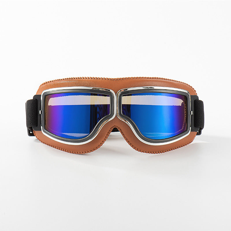 🏍️🕶️ 50% RABATT! | Vintage Motorcykelglasögon – 2 Linser & Stötsäkra!