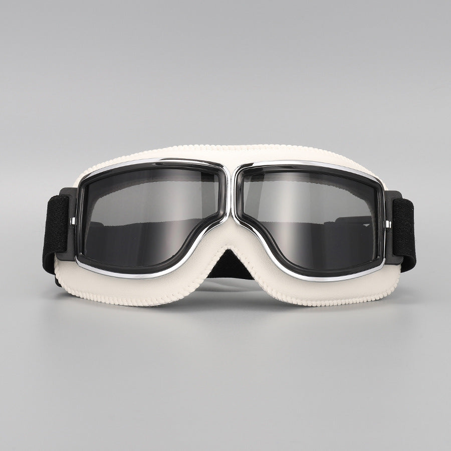 🏍️🕶️ 50% RABATT! | Vintage Motorcykelglasögon – 2 Linser & Stötsäkra!
