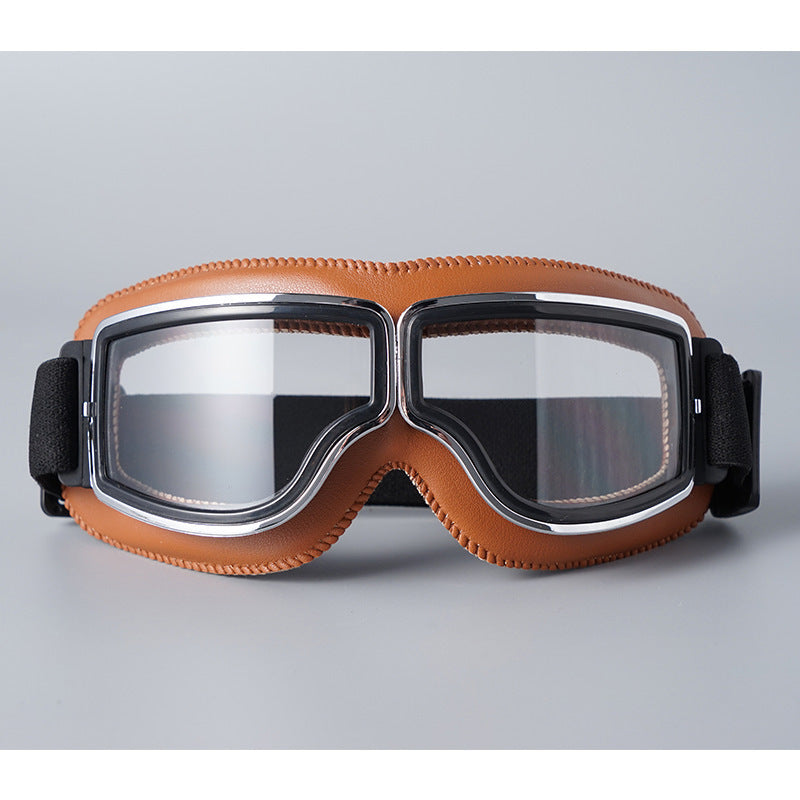 🏍️🕶️ 50% RABATT! | Vintage Motorcykelglasögon – 2 Linser & Stötsäkra!