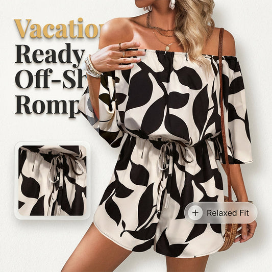 🔥Factory Direct Sales🔥 Överall för kvinnor med off-shoulder shorts