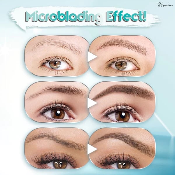🔥KÖP 1, FÅ 1 GRATIS! ✨3D Vattentät Microblading Ögonbrynspenna - 4-Spets Design - Långvarig 36 Timmar