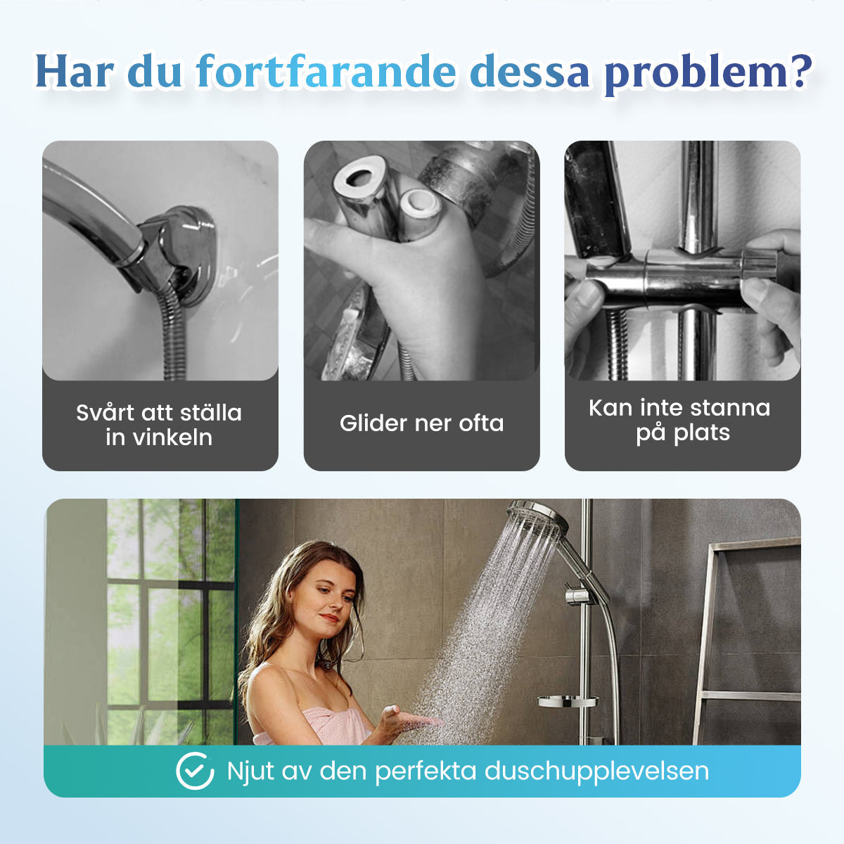 🔥Hot Sale！50% RABATT! 🔥Handduschhållare utan borrnin
