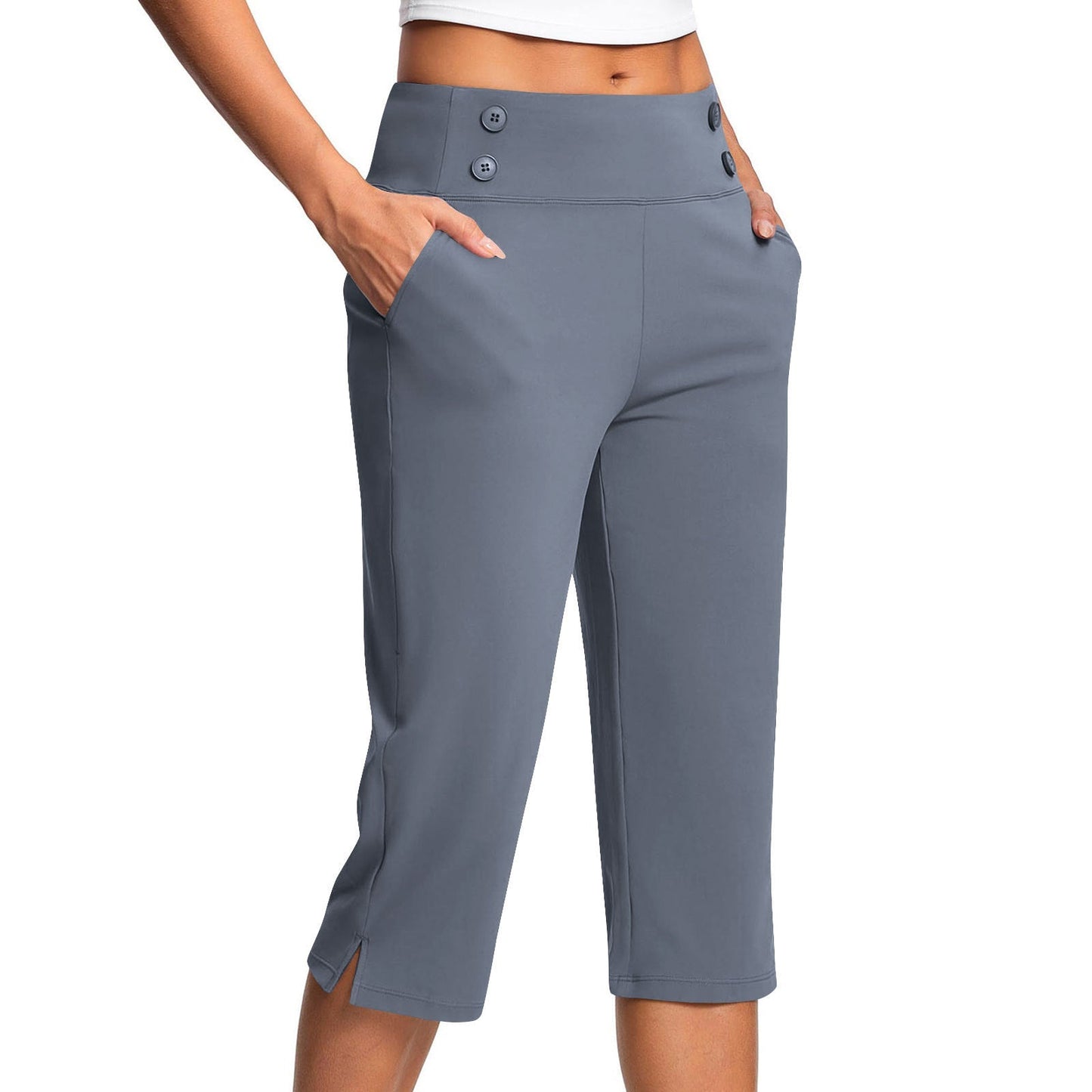 🧘‍♀️ 50% RABATT NU!✨ Eleganta Yogabyxor med Formande Effekt – Magstöd & Djupa Fickor – Träning & Lifestyle 🔥