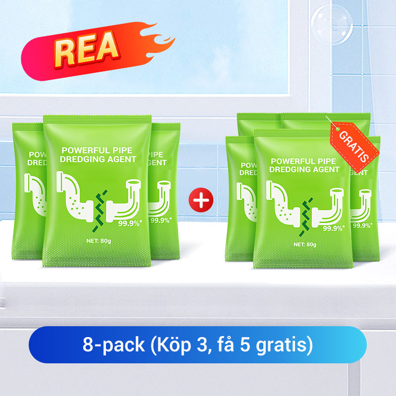 🎉 KÖP 1 FÅR 1 GRATIS! 🔥 Dräneringsrengöringspulver - Kraftfull Rengöring & Luktar Gött, Perfekt för Avlopp och Avfallsrör ✨