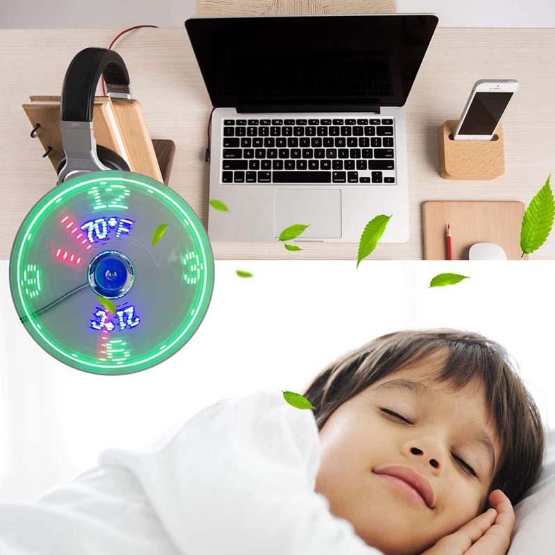🔥2026 Het rea 50% RABATT🔥USB-fläkt med LED-klockbelysning