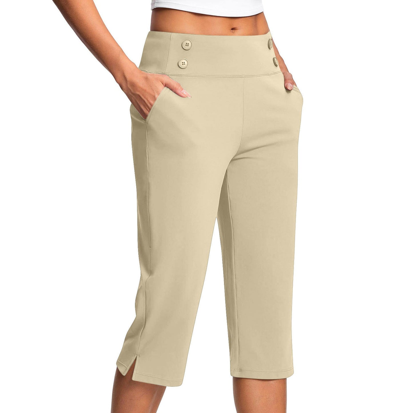 🧘‍♀️ 50% RABATT NU!✨ Eleganta Yogabyxor med Formande Effekt – Magstöd & Djupa Fickor – Träning & Lifestyle 🔥