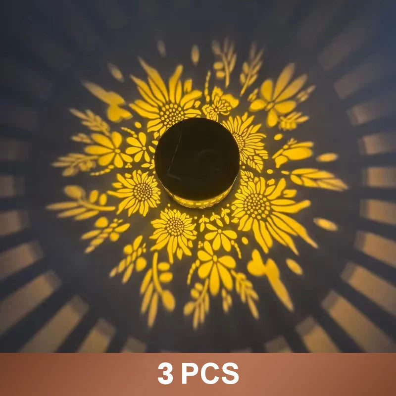 🌈 50% RABATT! ☀️ Solcellsdriven Mandala Projektorlampa – Färgglada Mönster, Vattentät & Automatisk för Trädgård & Uteplats 🌸