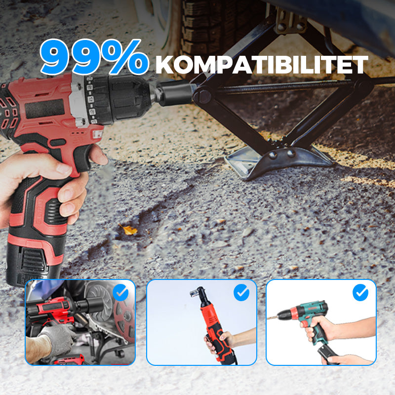 🚗Universell hylsa med adapter för domkraft