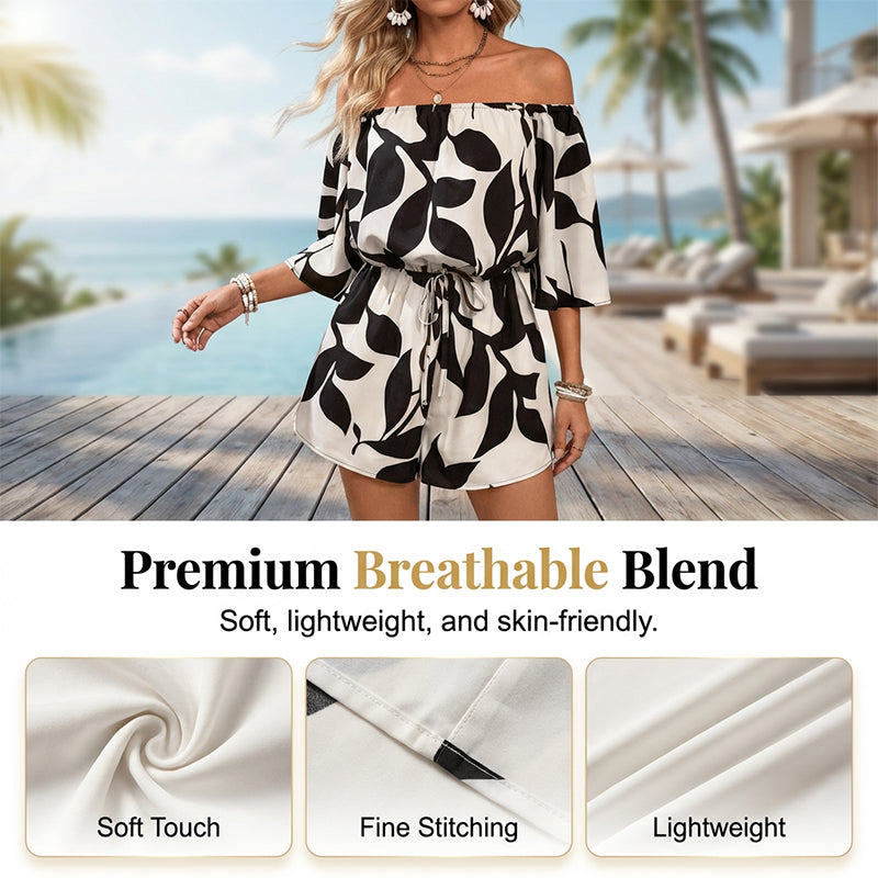 🔥Factory Direct Sales🔥 Överall för kvinnor med off-shoulder shorts