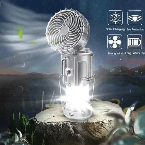 ⏰2025 ny begränsad tid 50 % rabatt 👨‍🔧Bärbar camping LED-lampa med fläkt