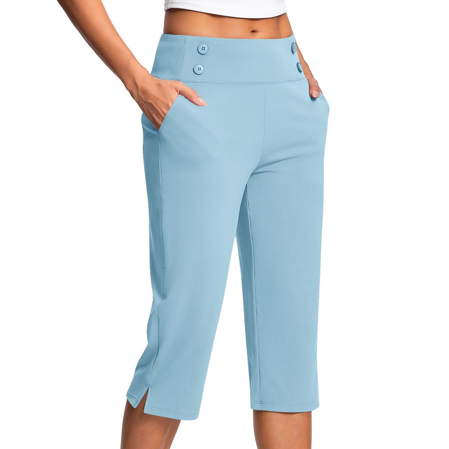 🧘‍♀️ 50% RABATT NU!✨ Eleganta Yogabyxor med Formande Effekt – Magstöd & Djupa Fickor – Träning & Lifestyle 🔥