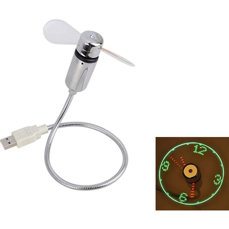 🔥2026 Het rea 50% RABATT🔥USB-fläkt med LED-klockbelysning