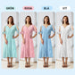 ⏰Begränsad tid 50% rabatt🌸 Elegant klänning med V-ringning och broderie anglaise för dam