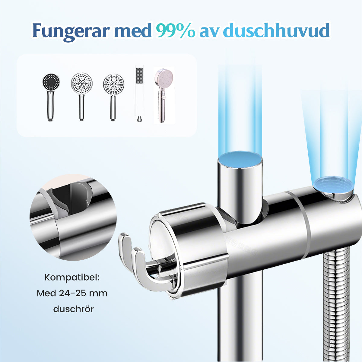 🔥Hot Sale！50% RABATT! 🔥Handduschhållare utan borrnin