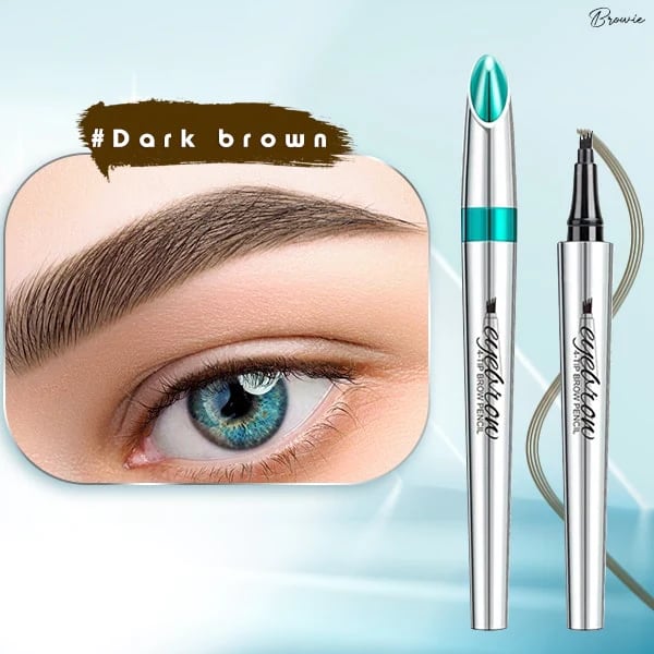 🔥KÖP 1, FÅ 1 GRATIS! ✨3D Vattentät Microblading Ögonbrynspenna - 4-Spets Design - Långvarig 36 Timmar