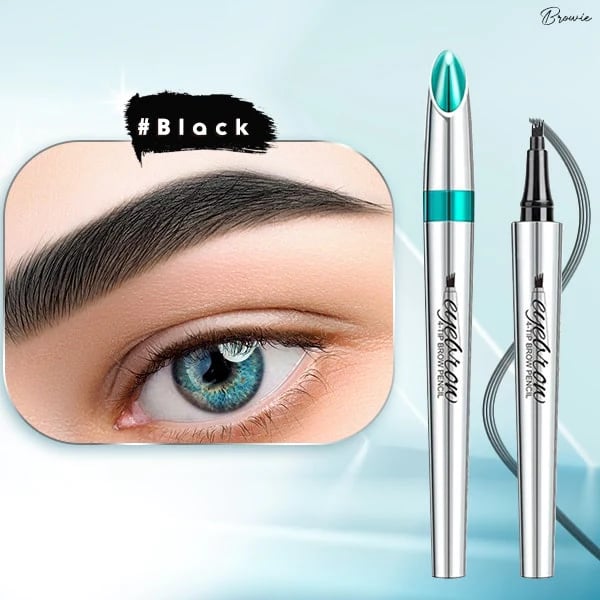 🔥KÖP 1, FÅ 1 GRATIS! ✨3D Vattentät Microblading Ögonbrynspenna - 4-Spets Design - Långvarig 36 Timmar