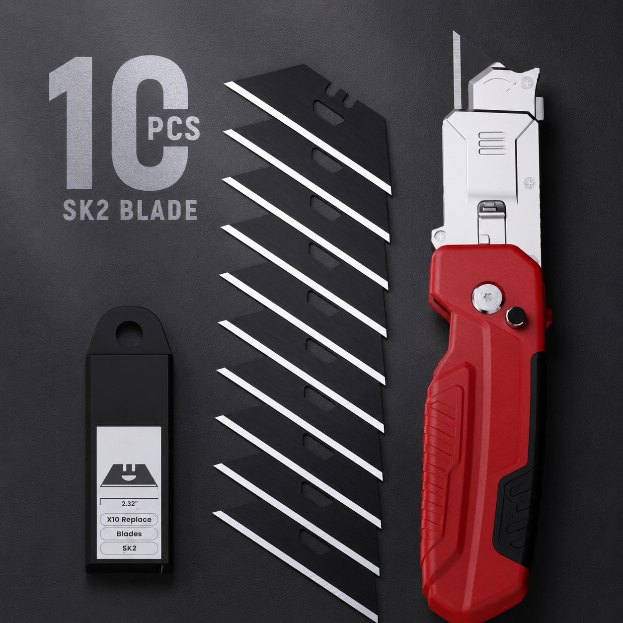 🔪 50% RABATT NU! 🏕️ 2-i-1 Kniv & Skrapa – Hopfällbar och Rostfri för Matlagning, Bilvård & Friluftsliv 🛠️