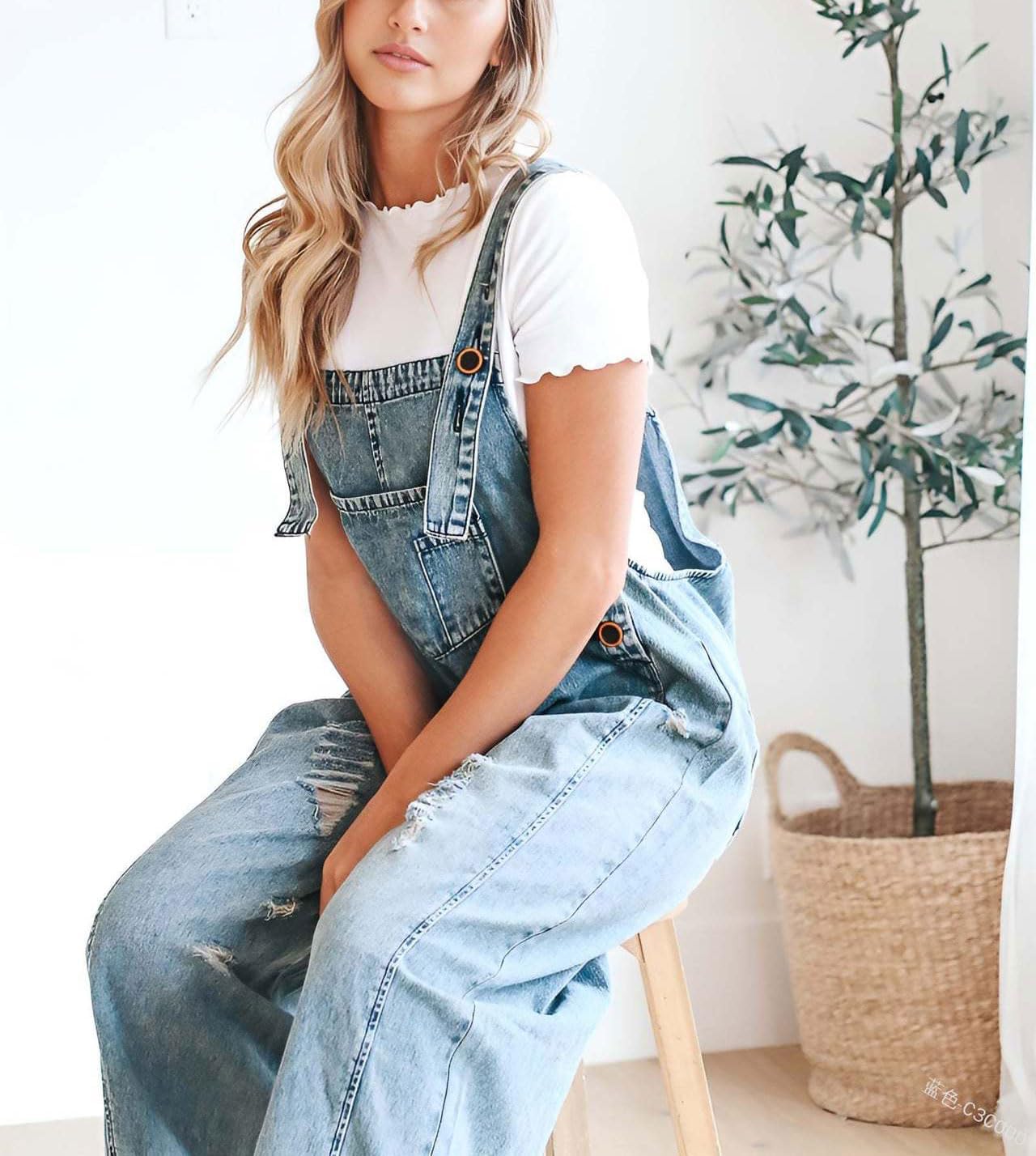 🌸Damjeans med knappar (begränsad upplaga)