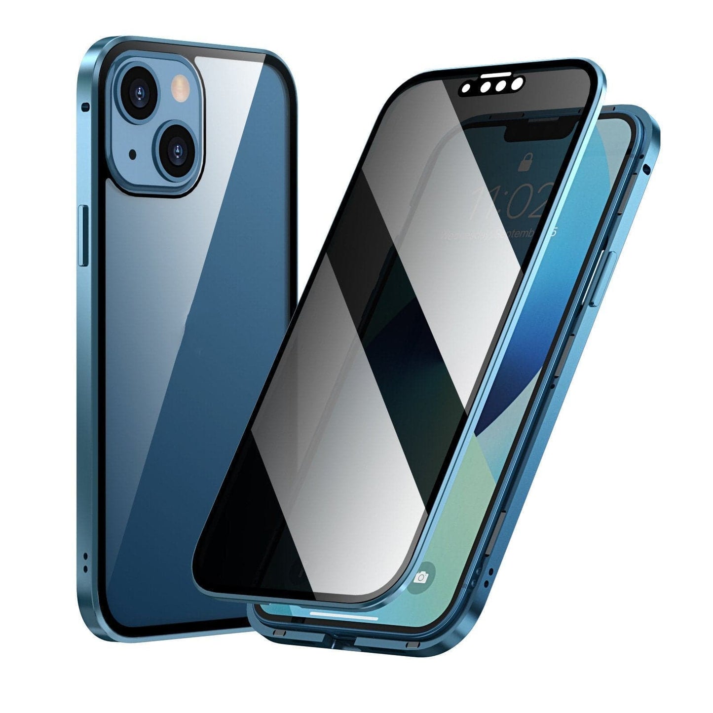 ✨ SISTA DAGENS REA 50% RABATT ✨Magnetiskt iPhone-skal med sekretessglas och metallram