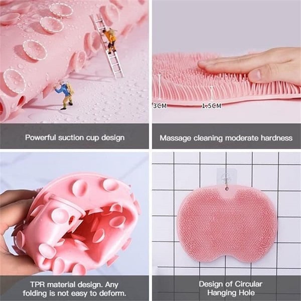 🚿 50 % RABATT NU! 🦶 Shower fot- och ryggskrubber massagedyna – 500 mjuka borst, sugpropp & multifunktionell – perfekt för helkroppsmassage 💆‍♀️