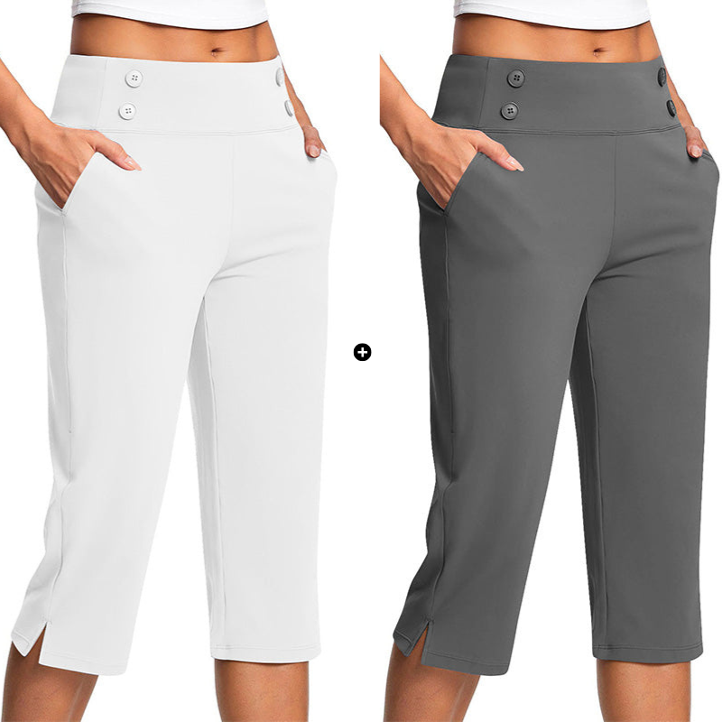 🧘‍♀️ 50% RABATT NU!✨ Eleganta Yogabyxor med Formande Effekt – Magstöd & Djupa Fickor – Träning & Lifestyle 🔥
