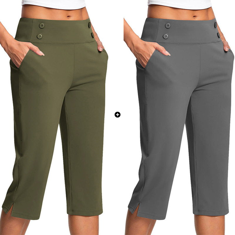 🧘‍♀️ 50% RABATT NU!✨ Eleganta Yogabyxor med Formande Effekt – Magstöd & Djupa Fickor – Träning & Lifestyle 🔥