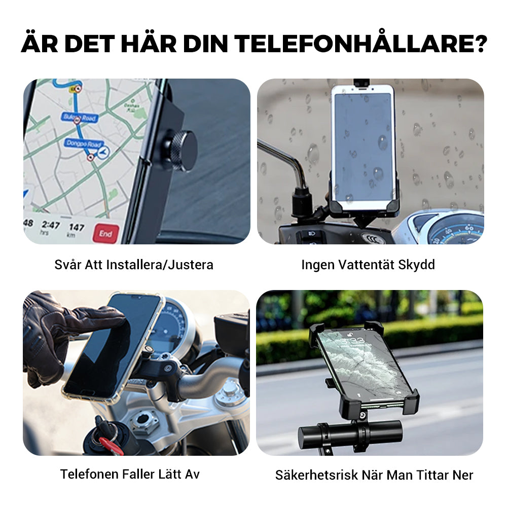 ⏰2025 Nytt 🚗 Universell Vattentät Telefonhållare för Cykel och Motorcykel