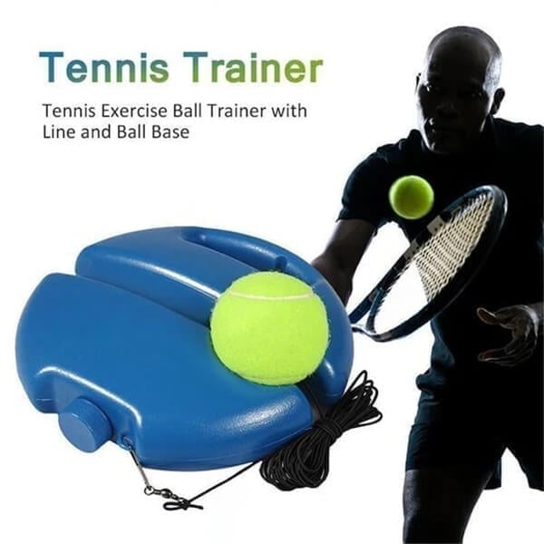 🎾 Bärbar tennistränare | Stabil bas som fylls med sand eller vatten · Utrustad med upphängningssnöre · Lätt och smidig att ta med | Träning på egen hand · Utomhus i parken · Aktiviteter för hela familjen
