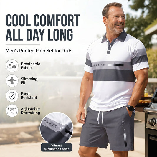 🌊 50 % RABATT – SISTA DAGEN! 2-delat herrset – T-shirt & rutiga shorts. Perfekt för lata dagar, promenader & utflykter. Snyggt & ledigt! 👕🩳☀️