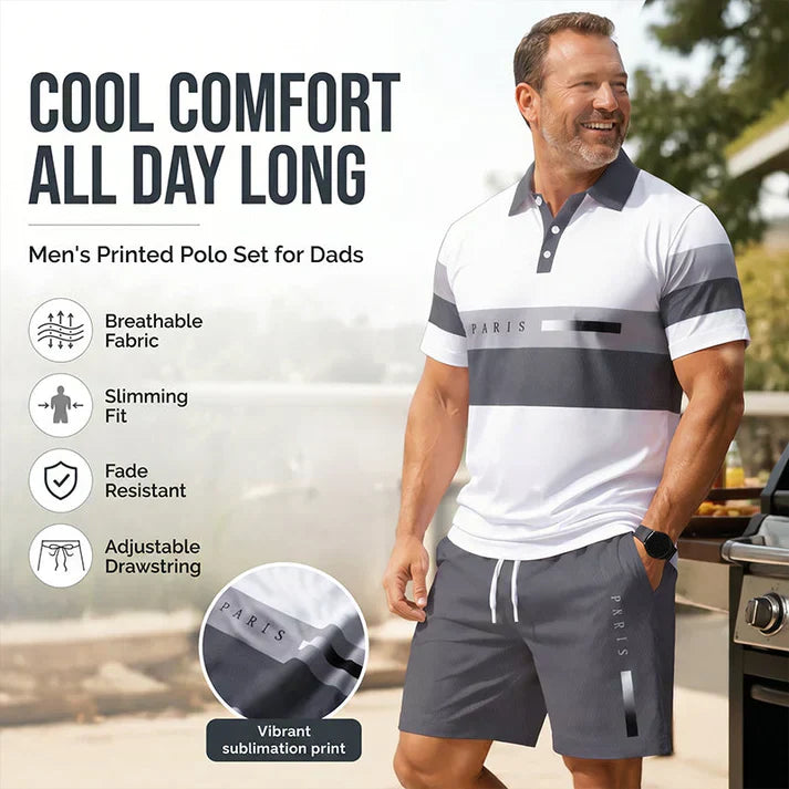 🌊 50 % RABATT – SISTA DAGEN! 2-delat herrset – T-shirt & rutiga shorts. Perfekt för lata dagar, promenader & utflykter. Snyggt & ledigt! 👕🩳☀️