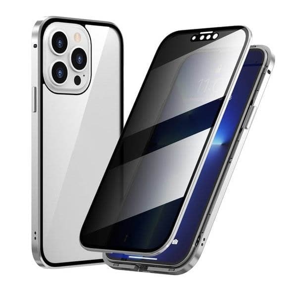 ✨ SISTA DAGENS REA 50% RABATT ✨Magnetiskt iPhone-skal med sekretessglas och metallram