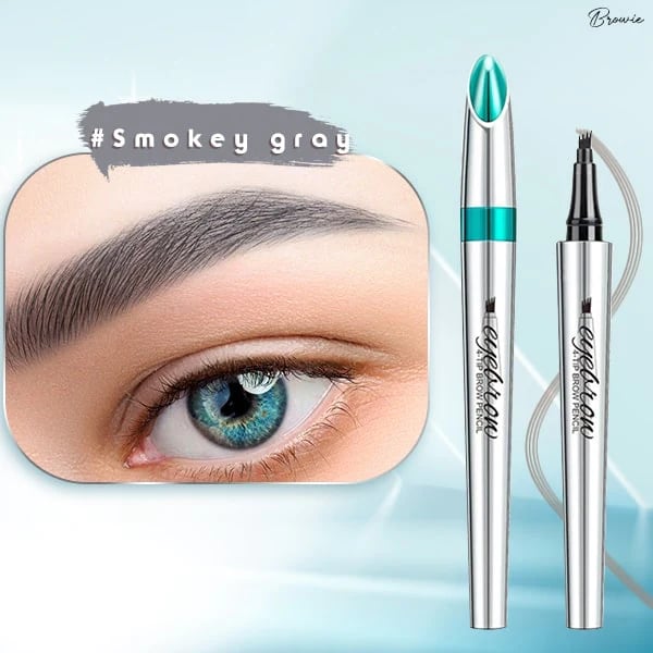 🔥KÖP 1, FÅ 1 GRATIS! ✨3D Vattentät Microblading Ögonbrynspenna - 4-Spets Design - Långvarig 36 Timmar