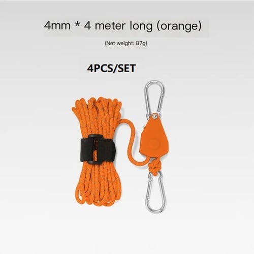 Bärbart justerbart fast tält med hög hållfasthet och snabbkoppling för campingrep (4 st/set)💥