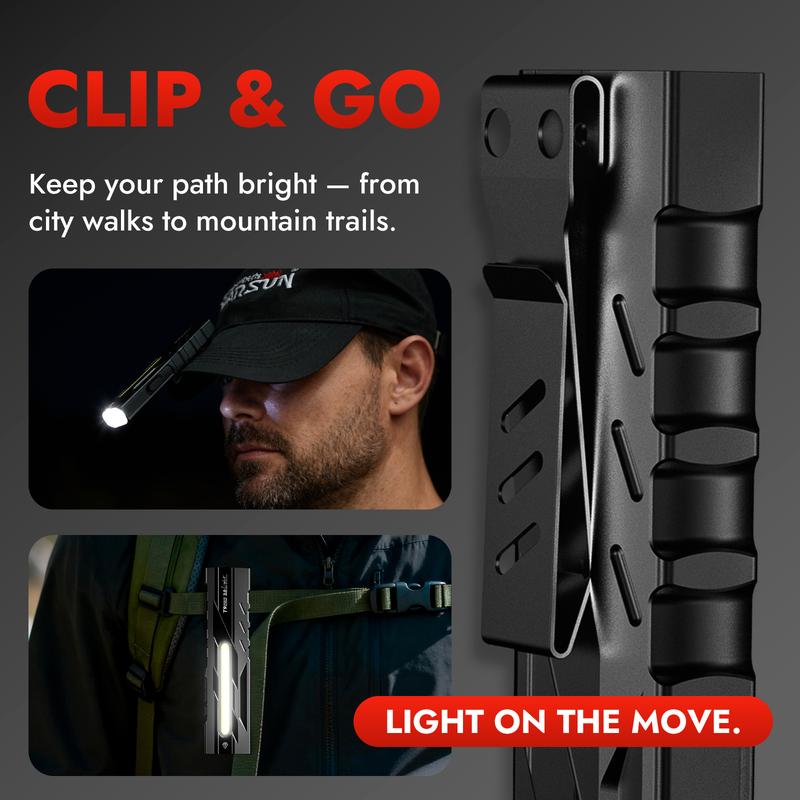 🔦 50 % RABATT 🧲 Magnetisk LED-arbetslampa – 1500 lumen, UV-ljus & röd laser – perfekt för verkstad, camping & nödsituationer ⚡