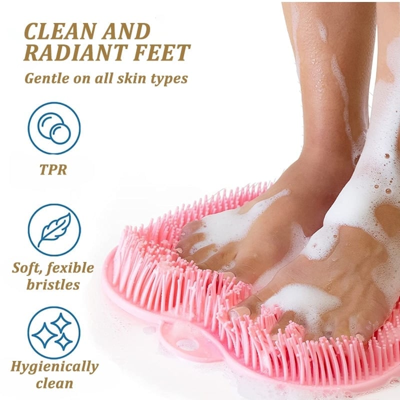 🚿 50 % RABATT NU! 🦶 Shower fot- och ryggskrubber massagedyna – 500 mjuka borst, sugpropp & multifunktionell – perfekt för helkroppsmassage 💆‍♀️