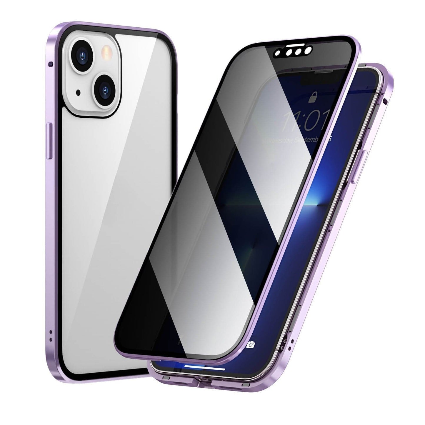 ✨ SISTA DAGENS REA 50% RABATT ✨Magnetiskt iPhone-skal med sekretessglas och metallram